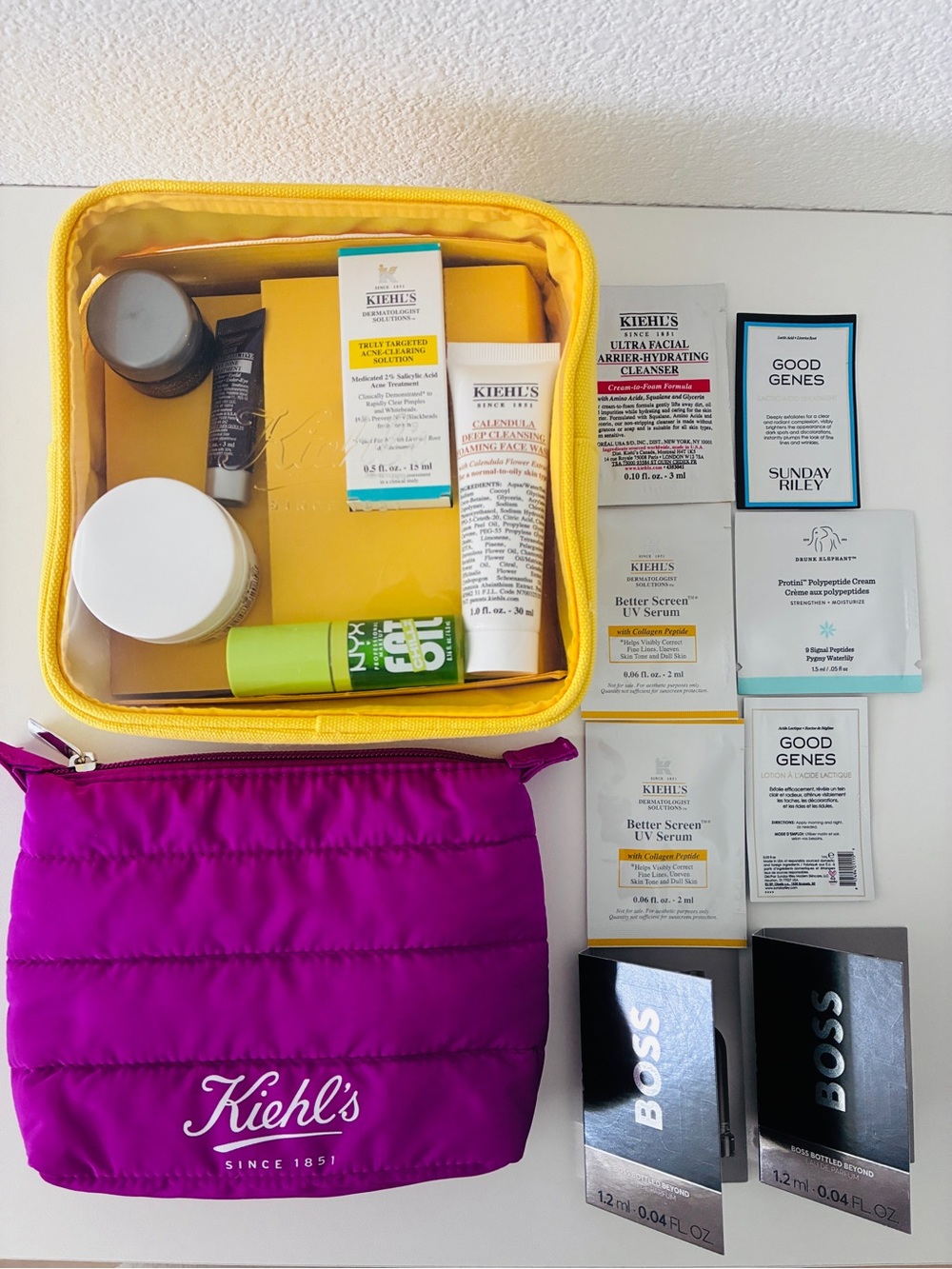 16-Piece Skincare Bundle – Kiehl‘s + Mixed Brands (Serums, Creams, Travel Size)